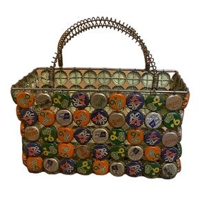 Vintage Bottle Cap Basket